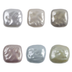 11.5MM Square Colorful Resin Buttons with Metal Shanks for Lady's Shirts 10pcs 