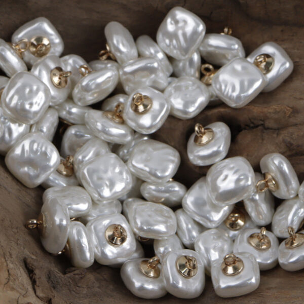 11.5MM Square Colorful Resin Buttons with Metal Shanks for Lady's Shirts 10pcs