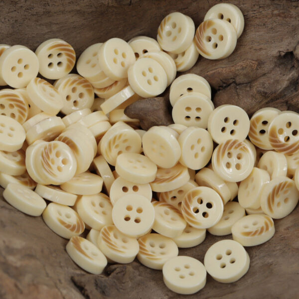 11.5mm Arc Pattern 4 Hole Resin Buttons for DIY Jewelry 90 Pack - Image 4