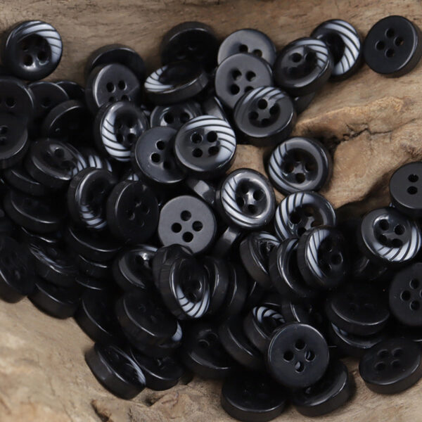 11.5mm Arc Pattern 4 Hole Resin Buttons for DIY Jewelry 90 Pack - Image 5