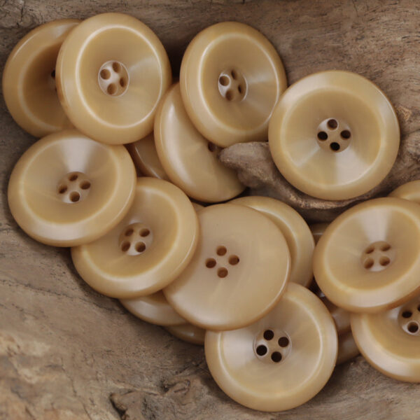 Burn Edged Bowl Shaped 4 Hole Resin Sewing Buttons 50pcs - Lots of Buttons