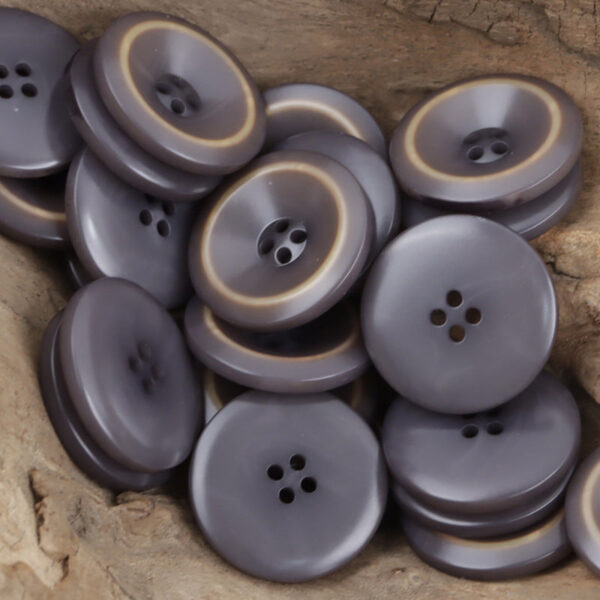 Burn Edged Bowl Shaped 4 Hole Resin Sewing Buttons 50pcs - Lots of Buttons