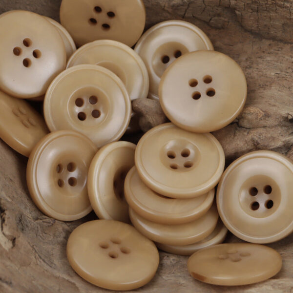Vintage Burnt-Edge Resin Buttons for Casual Dark Blue Jackets 60 Pack - Image 2