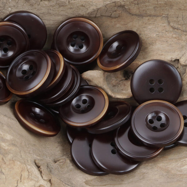Vintage Burnt-Edge Resin Buttons for Casual Dark Blue Jackets 60 Pack - Image 3