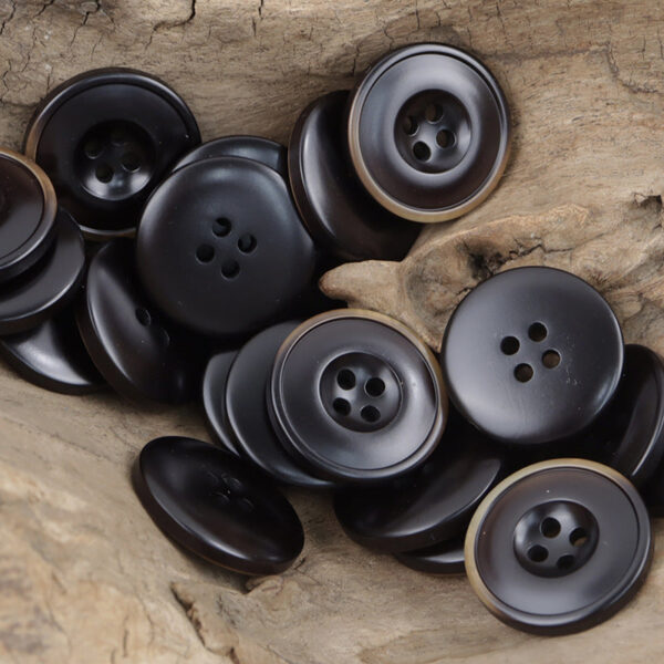 Vintage Burnt-Edge Resin Buttons for Casual Dark Blue Jackets 60 Pack - Image 6