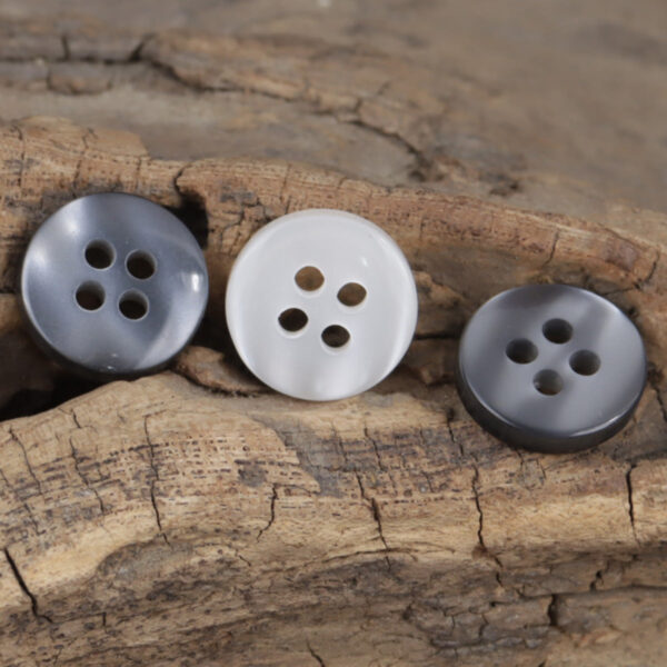 11.5mm Black White Gray Resin Buttons for Fashion Designers 100pcs - Image 2