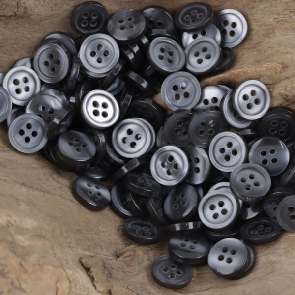 11.5mm Black White Gray Resin Buttons for Fashion Designers 100pcs - Image 4