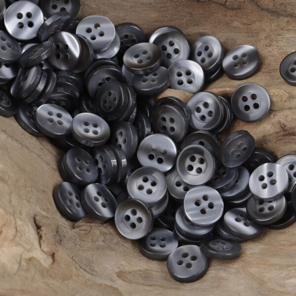 11.5mm Black White Gray Resin Buttons for Fashion Designers 100pcs - Image 5