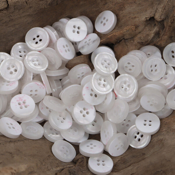 Gear 11.5mm Round 4-Hole Resin Decorative Buttons 50pcs - Lots of Buttons