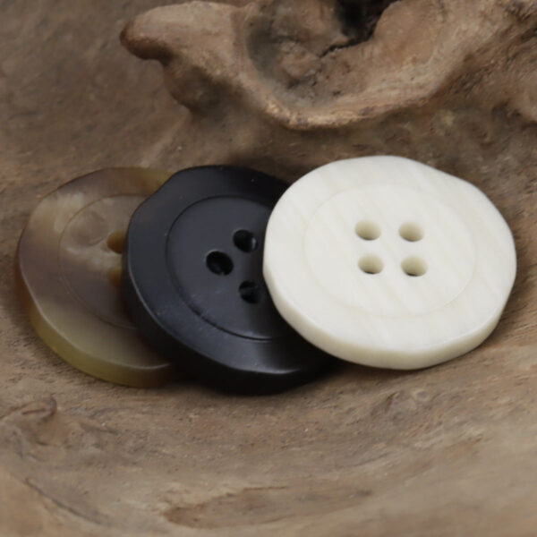 Irregular Black and White Resin Buttons for Casual Pants 20pcs - Image 2