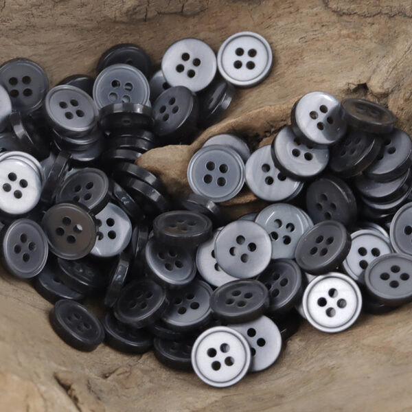 11.5mm Round 4-Hole Resin Buttons for White Shirts Sweaters Knitwear 100PCS - Lots of Buttons