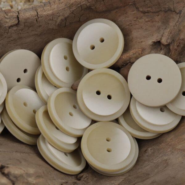 Round Gradient Brown Two Hole Resin Coat Buttons 30pcs - Lots of Buttons