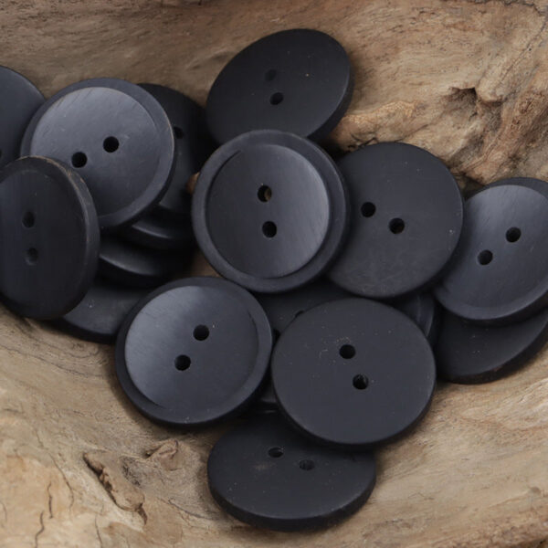 Round Gradient Brown Two Hole Resin Coat Buttons 30pcs - Lots of Buttons