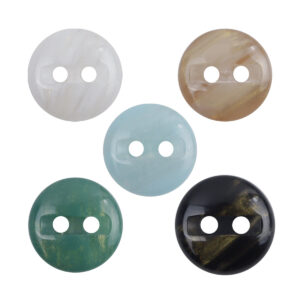 11.5mm Emerald Gold-Plated 2-Hole Resin Buttons 50 Pack - Lots of Buttons