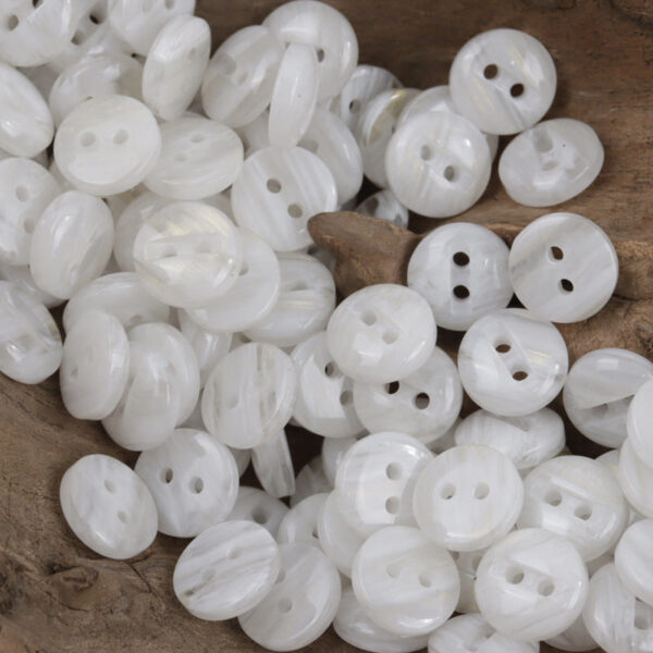 11.5mm Emerald Gold-Plated 2-Hole Resin Buttons 50 Pack - Lots of Buttons