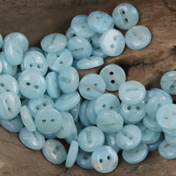 11.5mm Emerald Gold-Plated 2-Hole Resin Buttons 50 Pack - Lots of Buttons