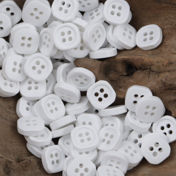 11.5mm Square Multicolored 4-Hole Resin Decorative Buttons 90 Pack - Lots of Buttons
