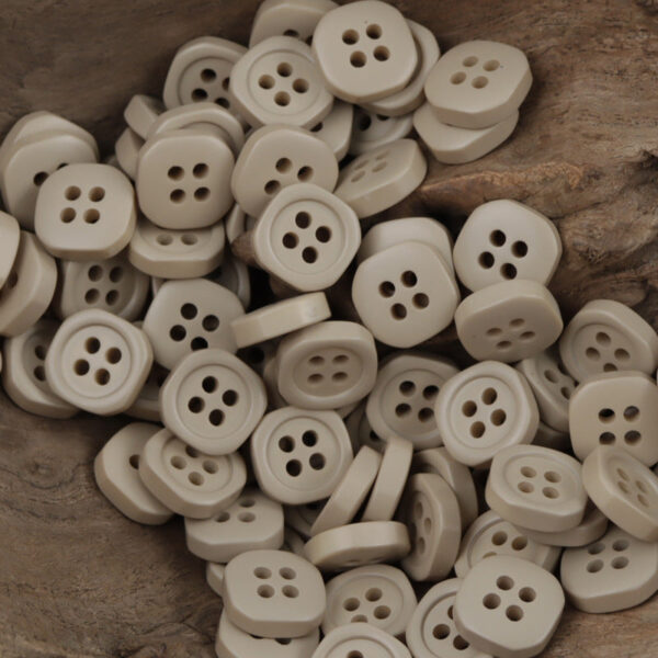 11.5mm Square Multicolored 4-Hole Resin Decorative Buttons 90 Pack - Lots of Buttons
