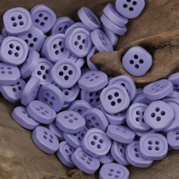 11.5mm Square Multicolored 4-Hole Resin Decorative Buttons 90 Pack - Lots of Buttons