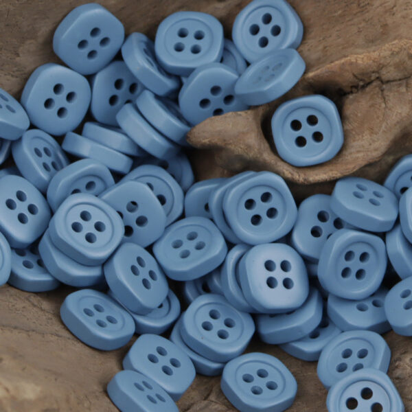11.5mm Square Multicolored 4-Hole Resin Decorative Buttons 90 Pack - Lots of Buttons