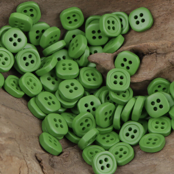 11.5mm Square Multicolored 4-Hole Resin Decorative Buttons 90 Pack - Lots of Buttons