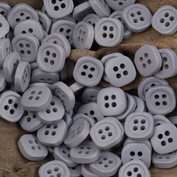 11.5mm Square Multicolored 4-Hole Resin Decorative Buttons 90 Pack - Lots of Buttons