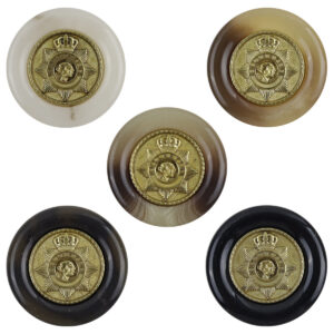Metal Star Crown Pattern Decorative Resin Buttons for DIY Crafts 10pcs