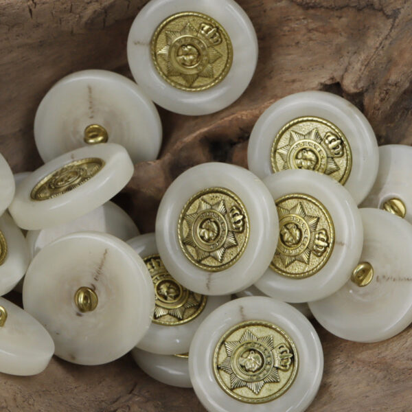 Metal Star Crown Pattern Decorative Resin Buttons for DIY Crafts 10pcs - Image 3