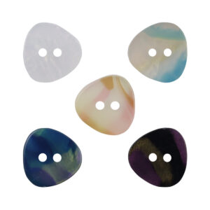 Iridescent Multicolored Irregular Triangle 2-Hole Resin Buttons,30pcs - Lots of Buttons