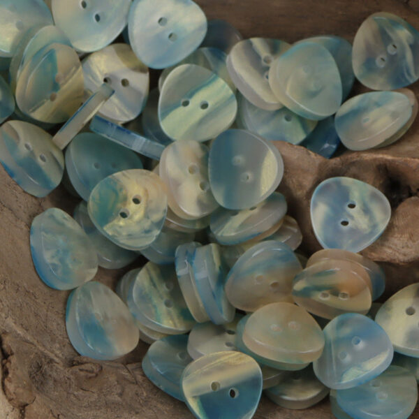 Iridescent Multicolored Irregular Triangle 2-Hole Resin Buttons,30pcs - Lots of Buttons