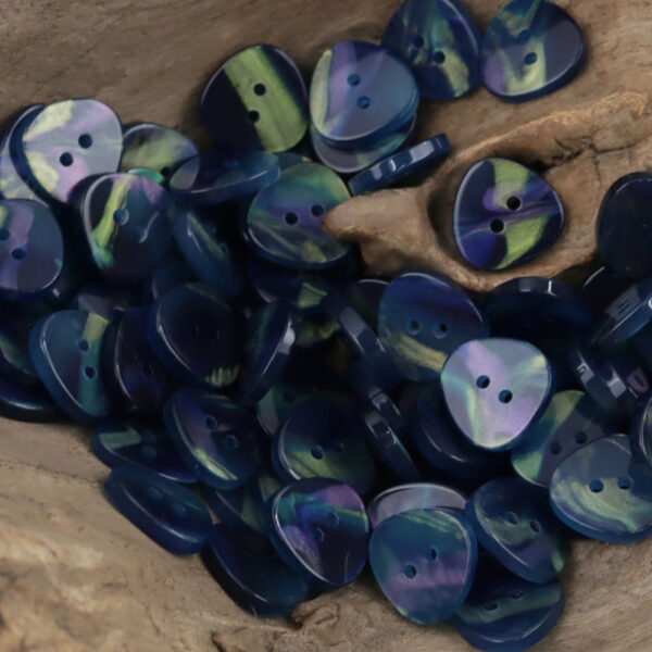 Iridescent Multicolored Irregular Triangle 2-Hole Resin Buttons,30pcs - Lots of Buttons