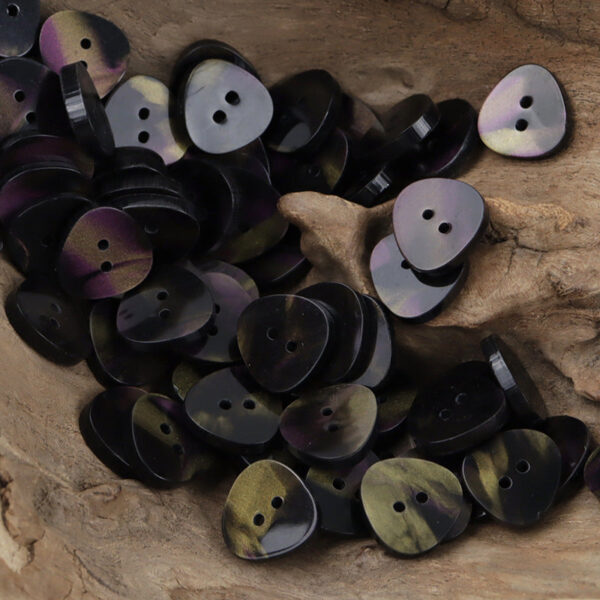Iridescent Multicolored Irregular Triangle 2-Hole Resin Buttons,30pcs - Lots of Buttons