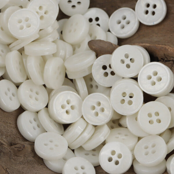 11.5mm Gold-Plated Resin Buttons 4-Hole Fasteners 100 Pack - Lots of Buttons