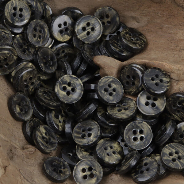 11.5mm Gold-Plated Resin Buttons 4-Hole Fasteners 100 Pack - Lots of Buttons