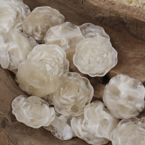 Peony-Shaped Acrylic Decorative Buttons for DIY Handmade 49 Pack - Image 2