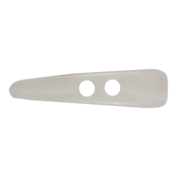 Irregular Long-Shaped White Horn Pattern Resin Toggle Buttons 10pcs - Lots of Buttons