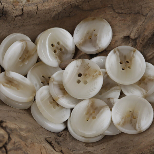 Round 4 Hole Light Khaki Resin Buttons,30pcs - Lots of Buttons