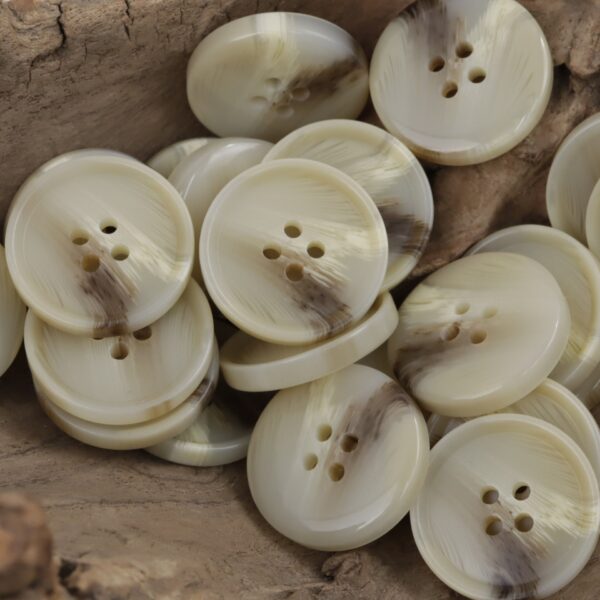 Round 4 Hole Light Khaki Resin Buttons,30pcs - Lots of Buttons