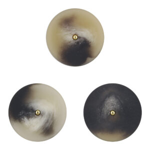 Black Tornado Texture Resin Buttons with Metal Shank for Camel Coat 10pcs