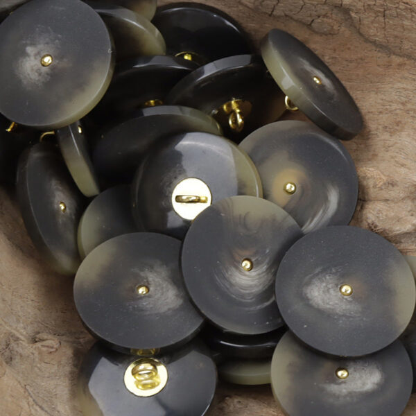 Black Tornado Texture Resin Buttons with Metal Shank for Camel Coat 10pcs - Image 5