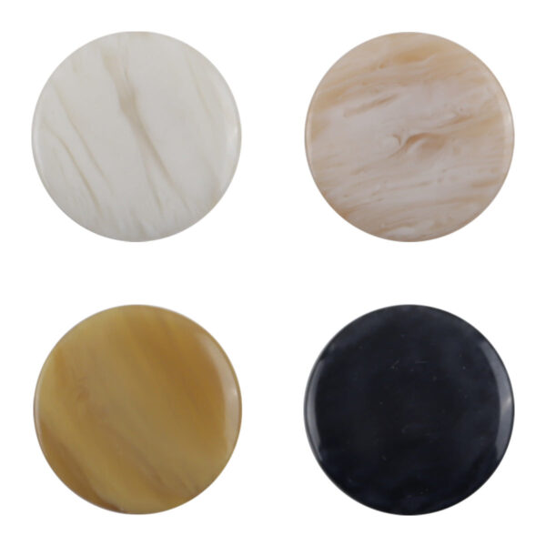 11.5mm Yellow Wood Grain Resin Buttons with Metal Shank 40pcs