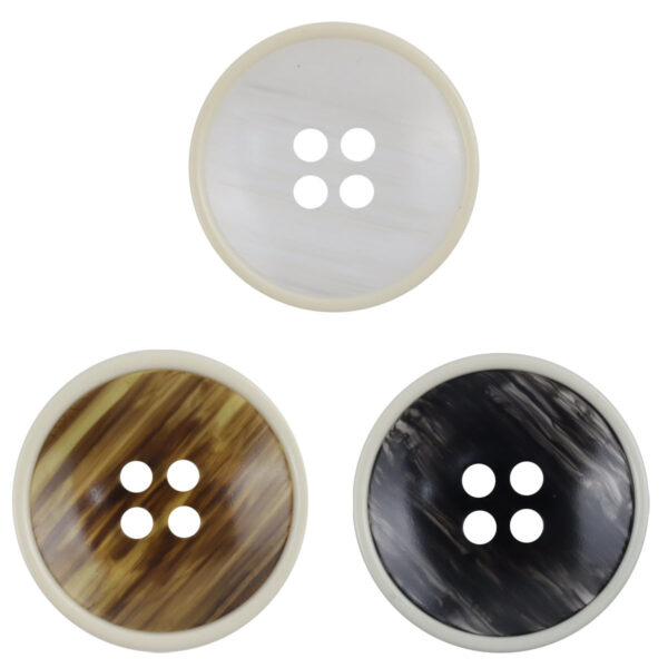 Ink Wash Black Gray Resin Buttons for Amber Skirts Casual Pants 30pcs
