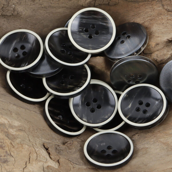 Ink Wash Black Gray Resin Buttons for Amber Skirts Casual Pants 30pcs - Image 4