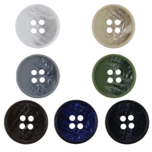 Gradient 4-Hole Resin Sewing Buttons for Gray Shirts Polo Dresses 30pcs
