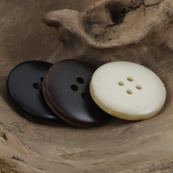 Round Gradient Wood Grain Edge Burnt Resin Buttons 20pcs - Lots of Buttons