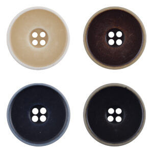 Round 4 Hole Distressed Washed Gradient Resin Buttons,20pcs 