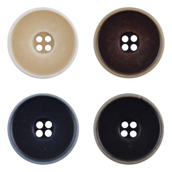 Round 4 Hole Distressed Washed Gradient Resin Buttons,20pcs