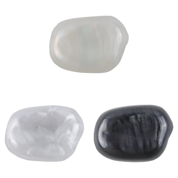 Stone-Shaped Resin Metal Decorative Shank Buttons,10pcs