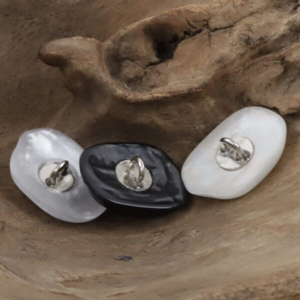 Stone-Shaped Resin Metal Decorative Shank Buttons,10pcs