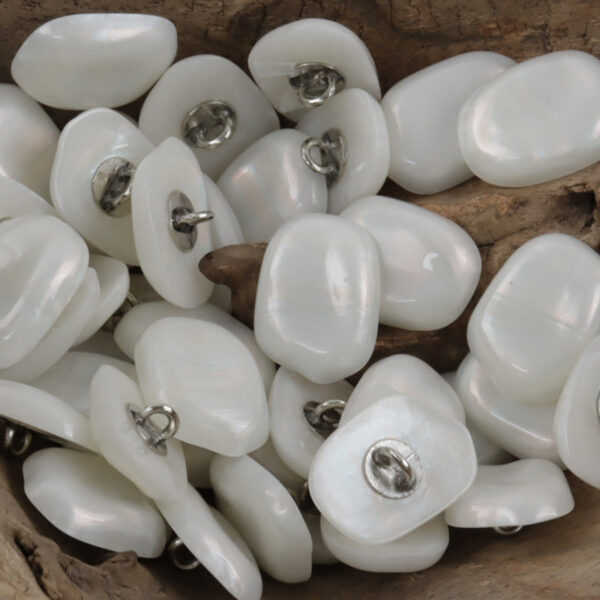 Stone-Shaped Resin Metal Decorative Shank Buttons,10pcs